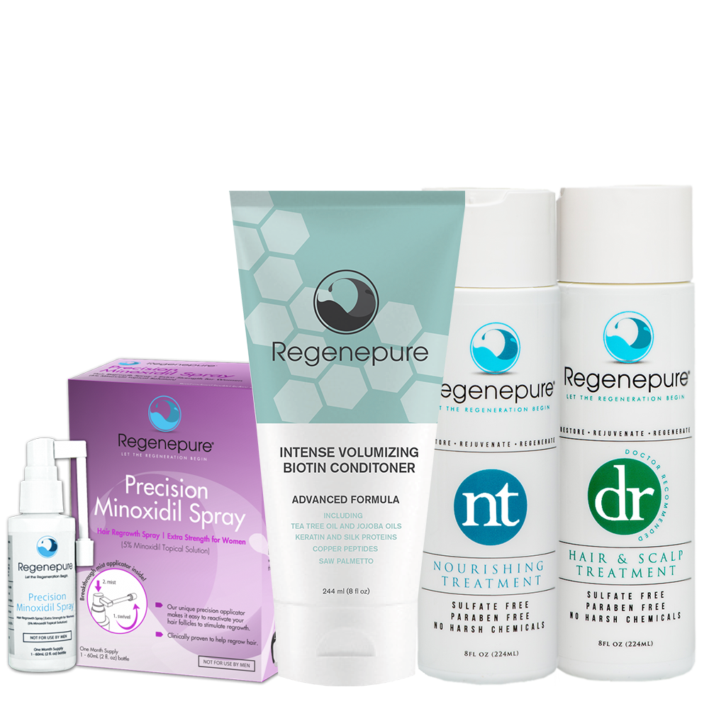 Regenepure Complete System for Her (DR + NT + Biotin Conditioner + Minoxidil)